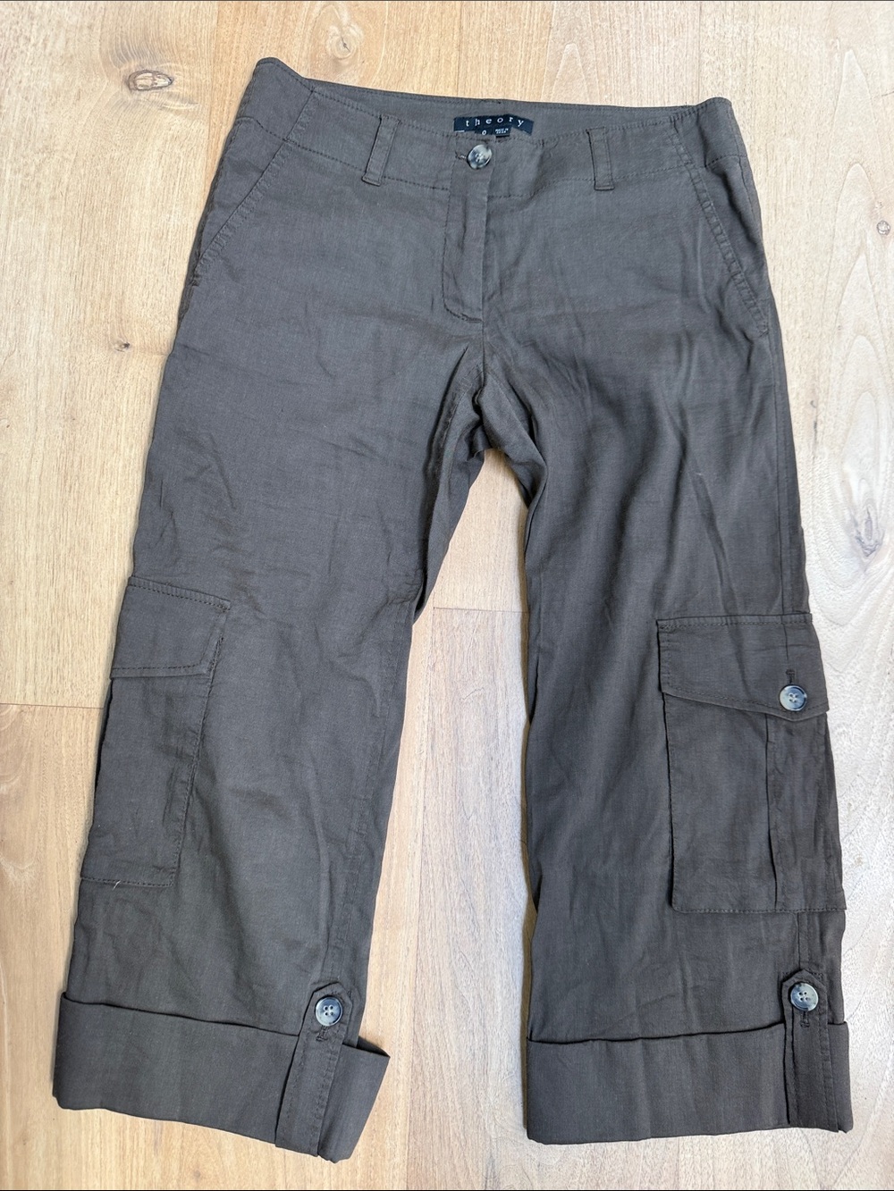 Theory Women’s Dark Brown Cargo Pants